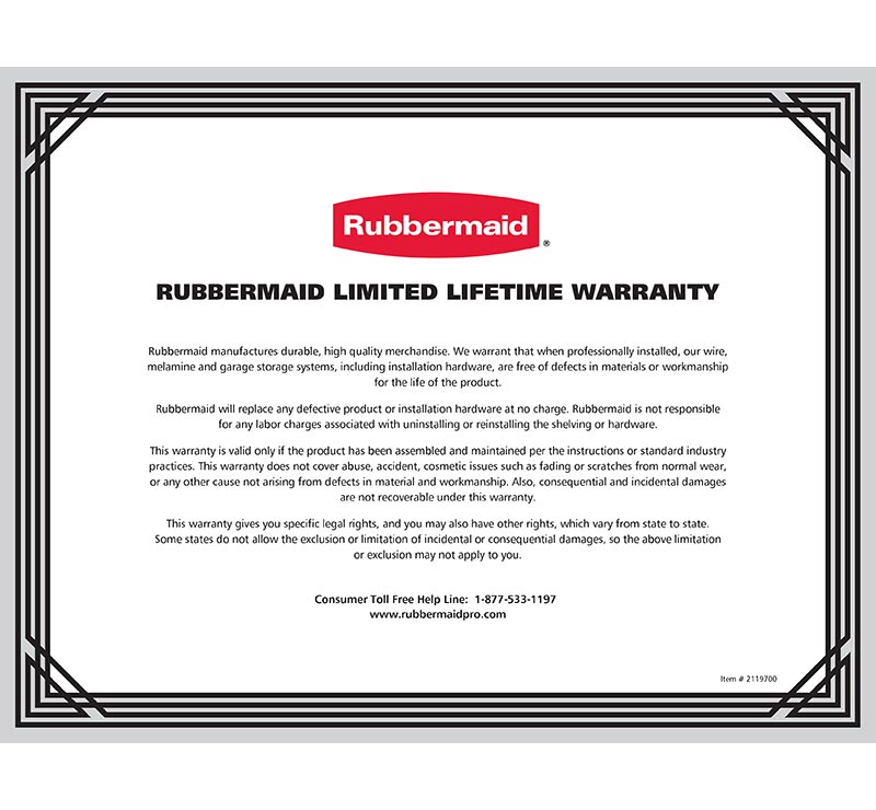 Rubbermaid Limited Warranty